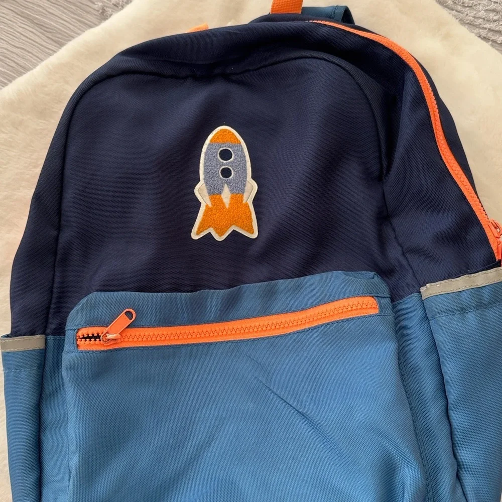 Pottery Barn Kids Space Shuttle blue backpack